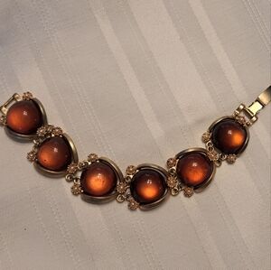 Elegant Gold and Brown Bracelet